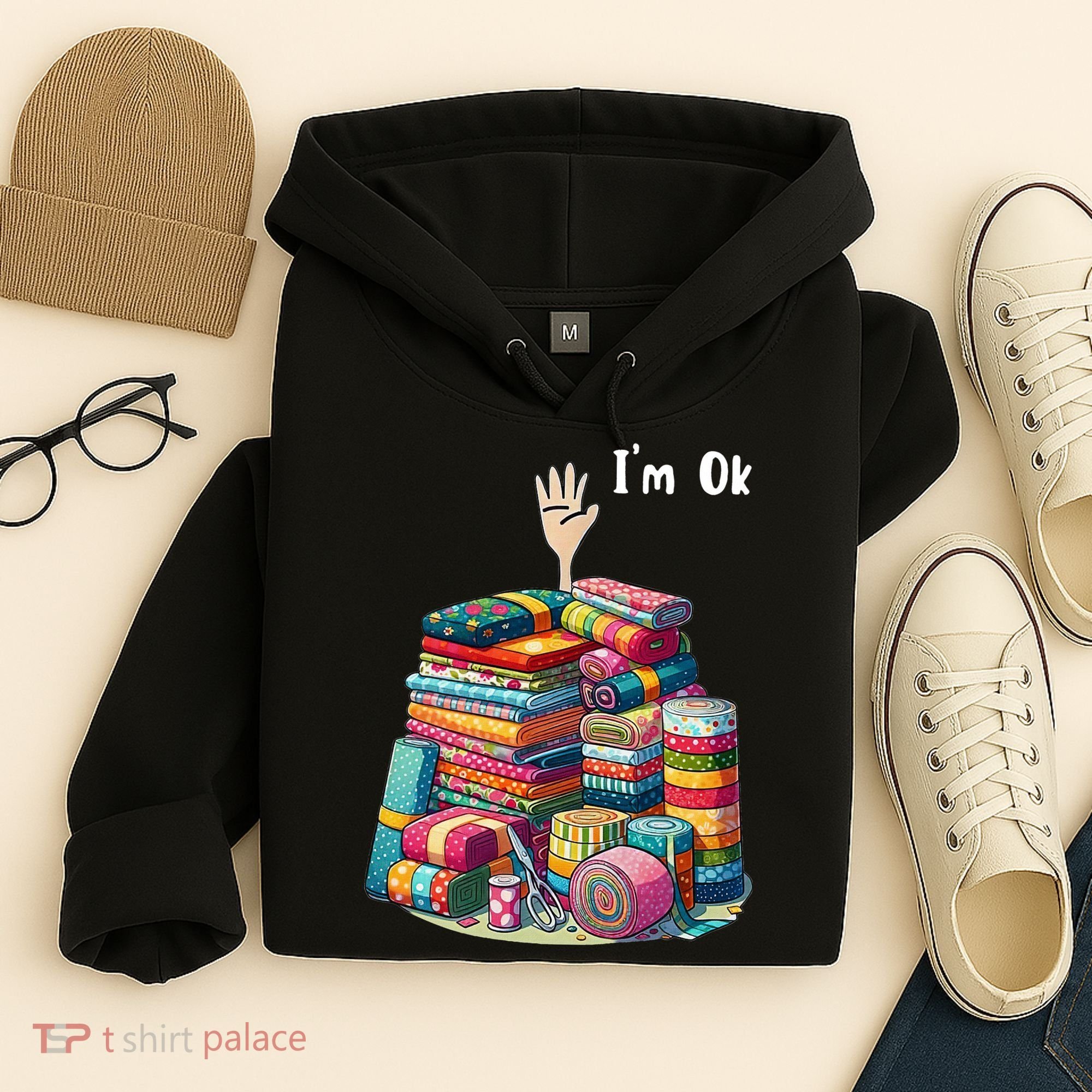 IM Ok Sewing Quilting Hoodie