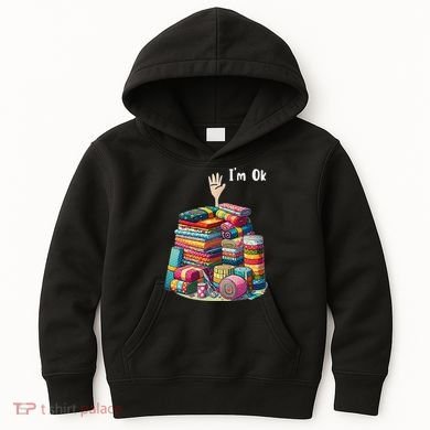 IM Ok Sewing Quilting Kids Hoodie