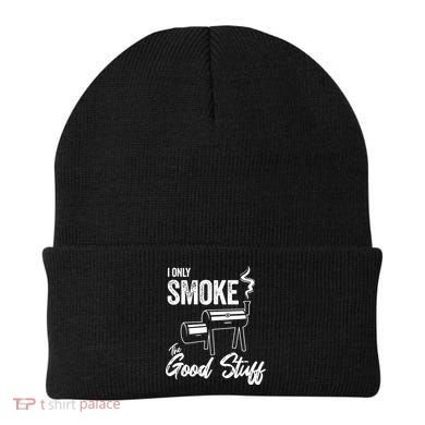 I Only Smoke The Good Stuff Funny BBQ Design For Dad Beanie