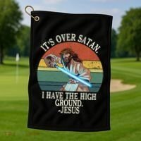 ItS Over Satan I Have The High Ground Golf Towel thumb 1