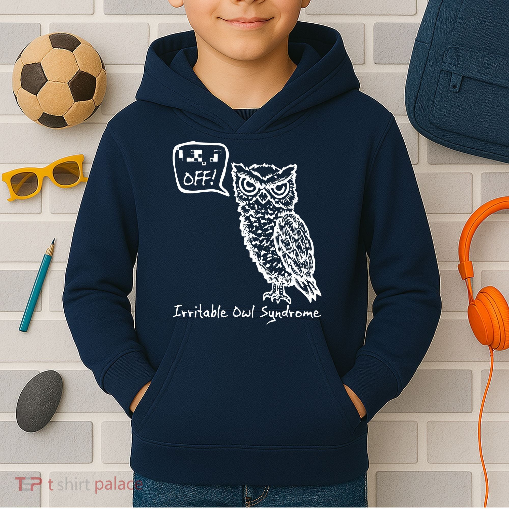 Irritable Owl Syndrome Kids Hoodie