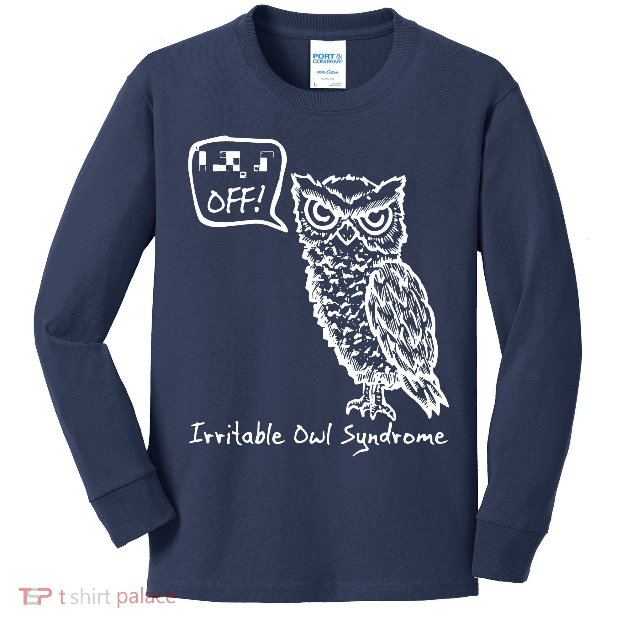 Irritable Owl Syndrome Kids Long Sleeve Shirt