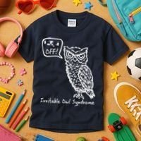 Irritable Owl Syndrome Kids T-Shirt thumb 3