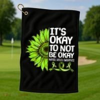 It's Okay To Not Be Okay Mental Health Awareness Golf Towel thumb 1