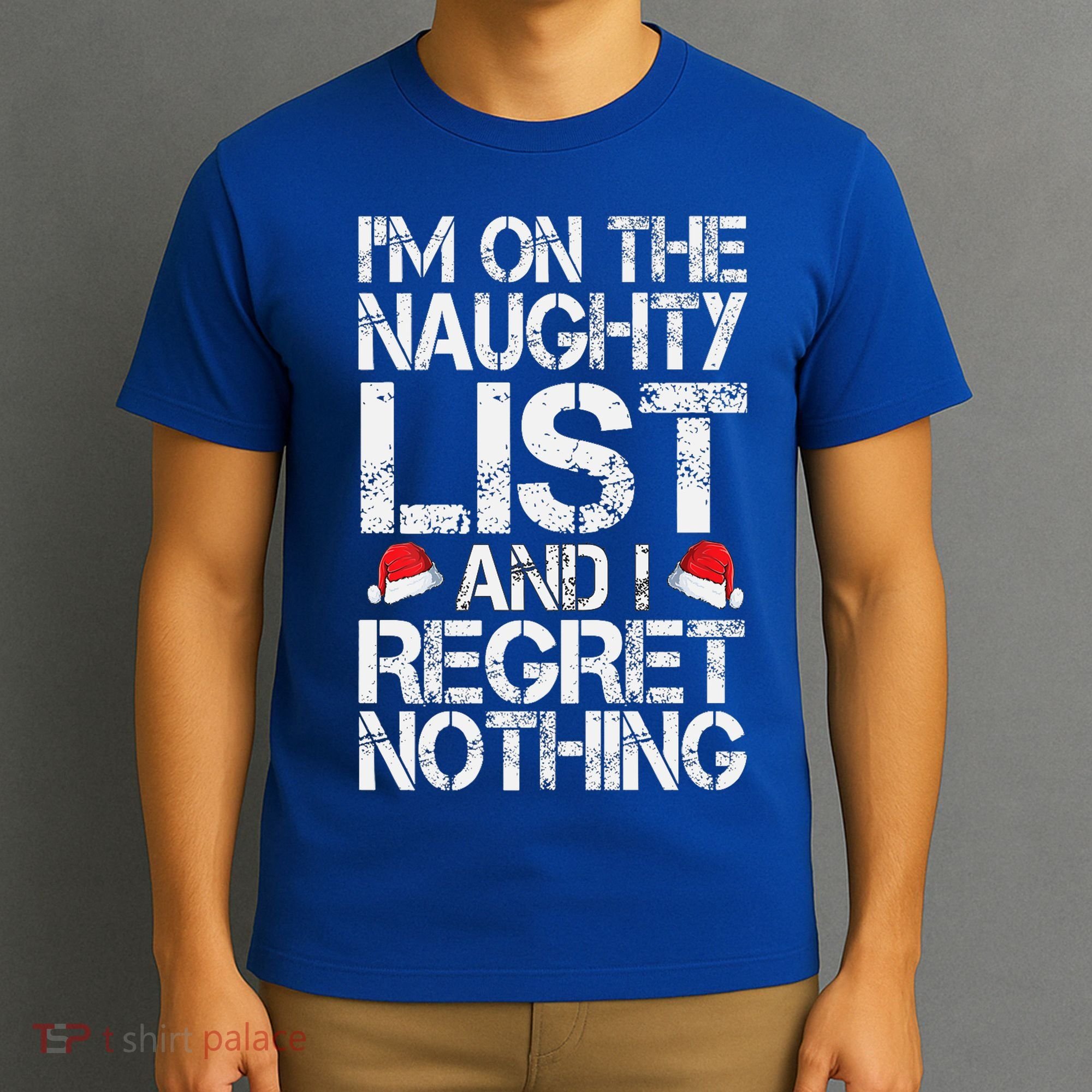 I'm On The Naughty List And I Regret Nothing Funny Christmas Gift T-Shirt