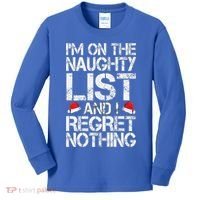 I'm On The Naughty List And I Regret Nothing Funny Christmas Gift Kids Long Sleeve Shirt thumb 0