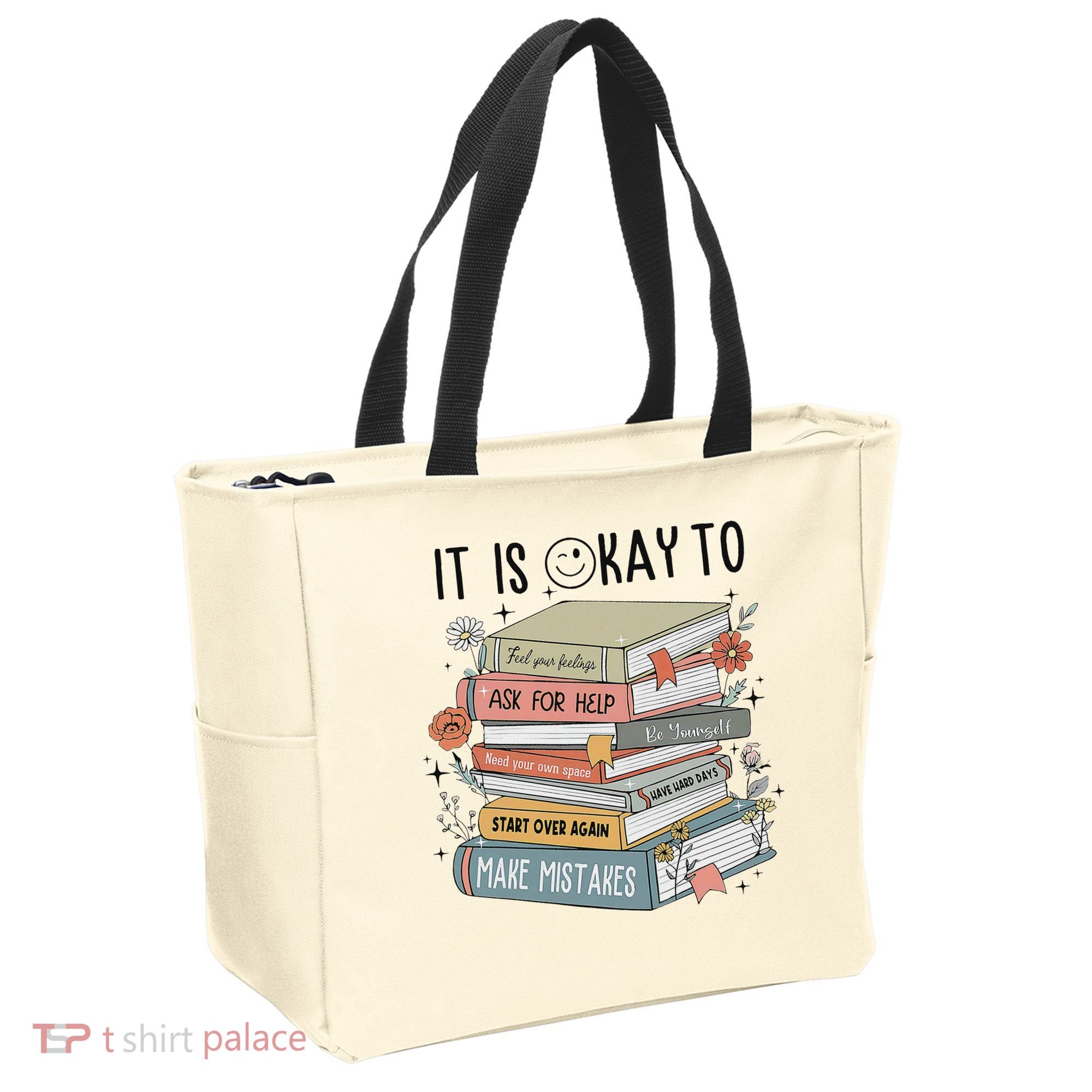 It's Okay To Feel Your Feeling, Ask For Help Mental Health Tote Bag