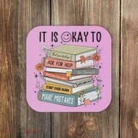 It's Okay To Feel Your Feeling, Ask For Help Mental Health Coaster thumb 0