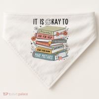 It's Okay To Feel Your Feeling, Ask For Help Mental Health USA-Made Doggie Bandana thumb 0