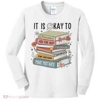 It's Okay To Feel Your Feeling, Ask For Help Mental Health Kids Long Sleeve Shirt thumb 0