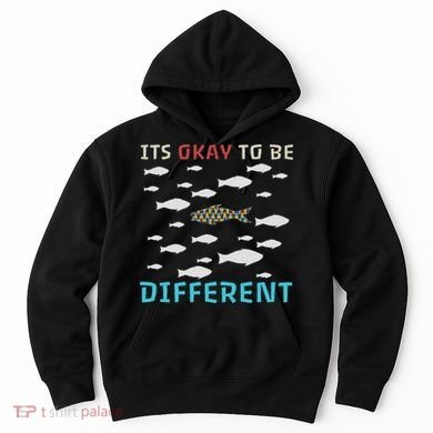 It's Okay To Be Different Fish Autism Awareness Month Hoodie