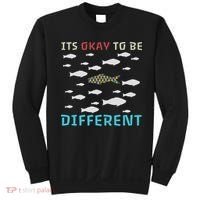 It's Okay To Be Different Fish Autism Awareness Month Sweatshirt thumb 0