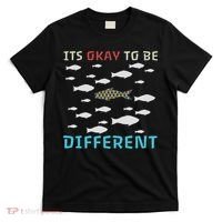 It's Okay To Be Different Fish Autism Awareness Month T-Shirt thumb 0