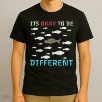 It's Okay To Be Different Fish Autism Awareness Month T-Shirt thumb 3