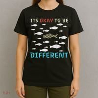 It's Okay To Be Different Fish Autism Awareness Month T-Shirt thumb 4
