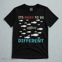 It's Okay To Be Different Fish Autism Awareness Month T-Shirt thumb 5
