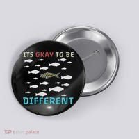 It's Okay To Be Different Fish Autism Awareness Month Button thumb 0