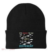 It's Okay To Be Different Fish Autism Awareness Month Beanie thumb 0