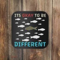 It's Okay To Be Different Fish Autism Awareness Month Coaster thumb 0
