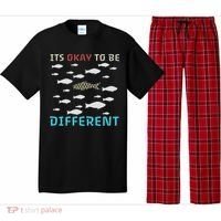It's Okay To Be Different Fish Autism Awareness Month Pajama Set thumb 0