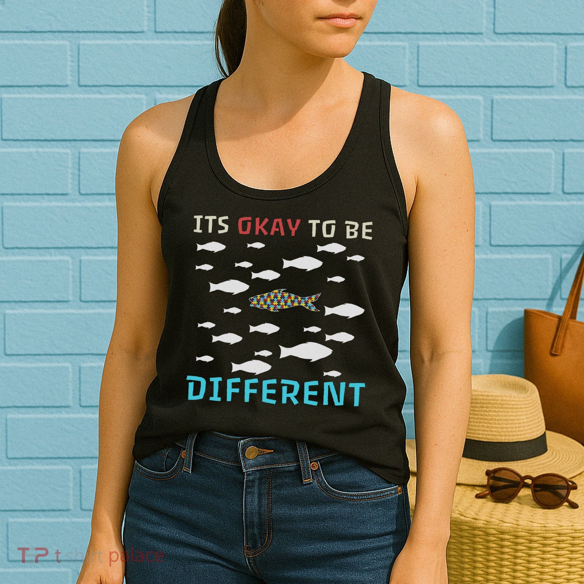 It's Okay To Be Different Fish Autism Awareness Month Women's Tank Top