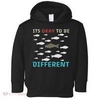 It's Okay To Be Different Fish Autism Awareness Month Toddler Hoodie thumb 0