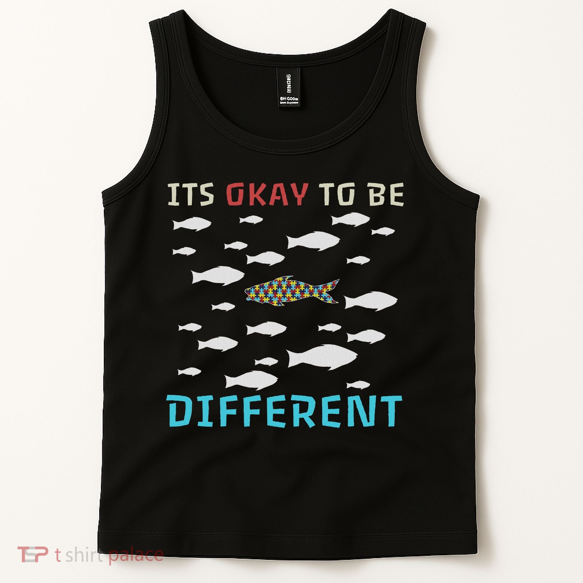 It's Okay To Be Different Fish Autism Awareness Month Tank Top