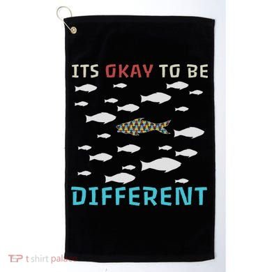 It's Okay To Be Different Fish Autism Awareness Month Golf Towel