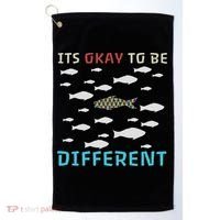 It's Okay To Be Different Fish Autism Awareness Month Golf Towel thumb 0
