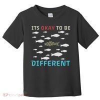 It's Okay To Be Different Fish Autism Awareness Month Toddler T-Shirt thumb 0