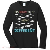 It's Okay To Be Different Fish Autism Awareness Month Women's Long Sleeve Shirt thumb 0