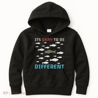 It's Okay To Be Different Fish Autism Awareness Month Kids Hoodie thumb 0