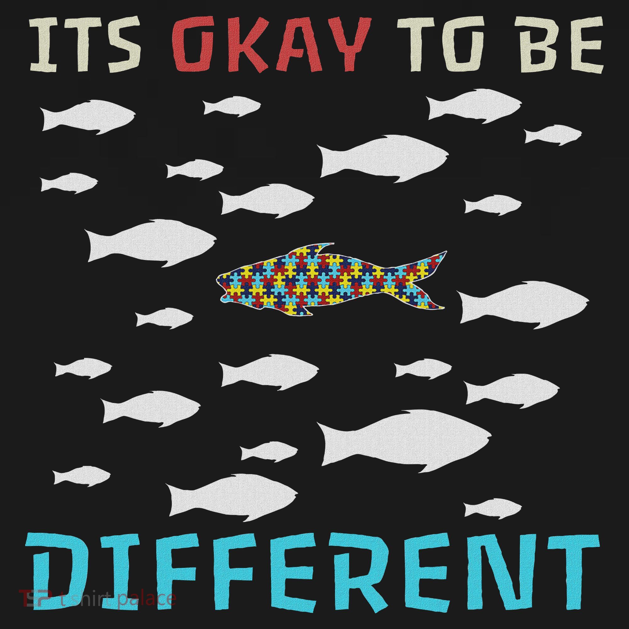 It's Okay To Be Different Fish Autism Awareness Month Kids Hoodie