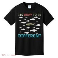 It's Okay To Be Different Fish Autism Awareness Month Kids T-Shirt thumb 0