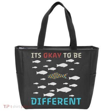 It's Okay To Be Different Fish Autism Awareness Month Tote Bag