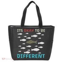 It's Okay To Be Different Fish Autism Awareness Month Tote Bag thumb 0