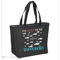 It's Okay To Be Different Fish Autism Awareness Month Tote Bag thumb 2