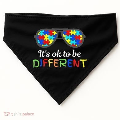 It's Ok To Be Different Sunglasses Be Kind Autism Aware USA-Made Doggie Bandana