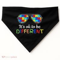 It's Ok To Be Different Sunglasses Be Kind Autism Aware USA-Made Doggie Bandana thumb 0
