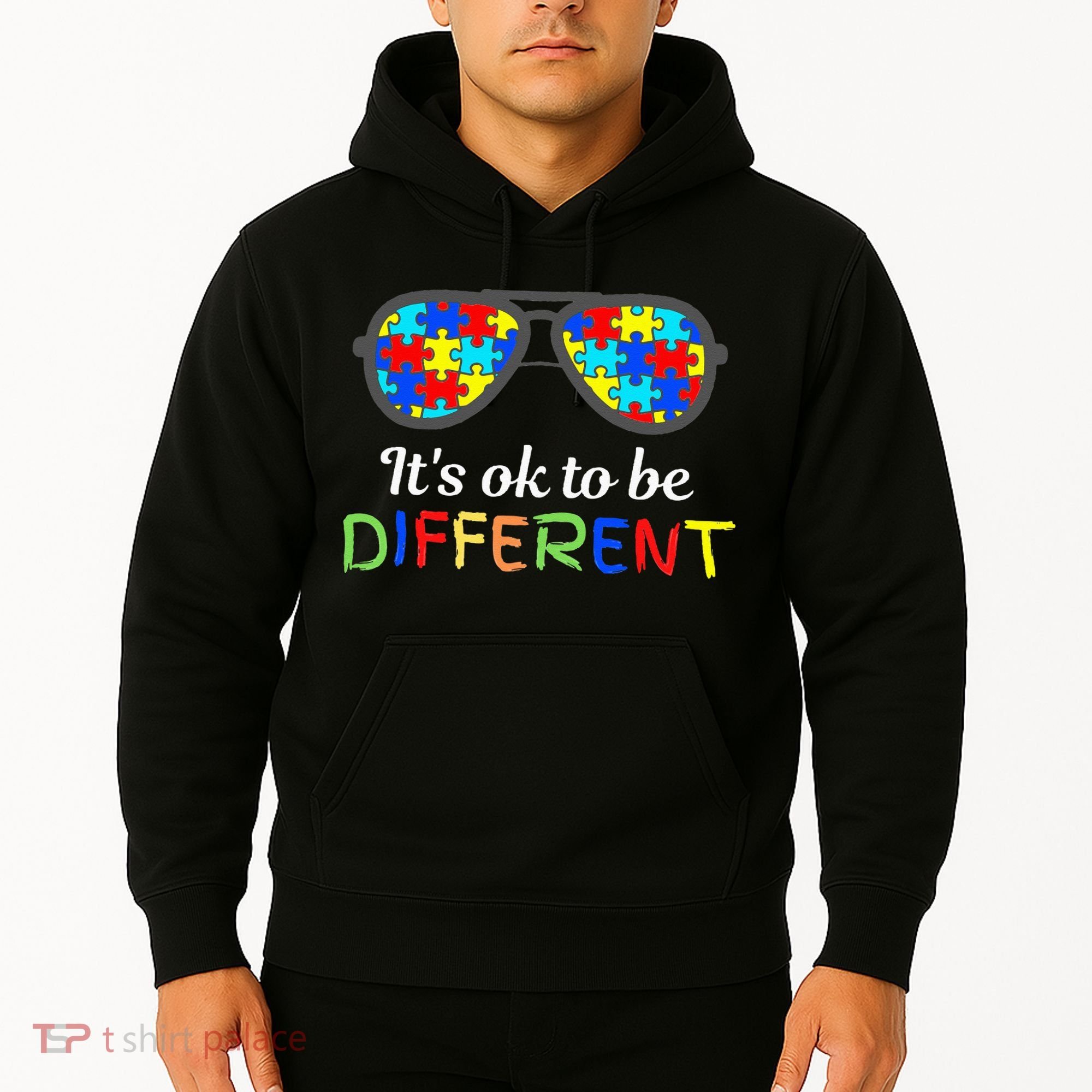 It's Ok To Be Different Sunglasses Be Kind Autism Aware Hoodie