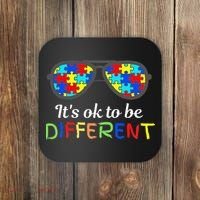It's Ok To Be Different Sunglasses Be Kind Autism Aware Coaster thumb 0