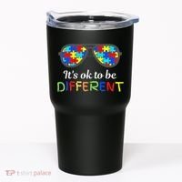 It's Ok To Be Different Sunglasses Be Kind Autism Aware Tumbler thumb 0