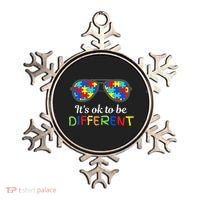 It's Ok To Be Different Sunglasses Be Kind Autism Aware Ornament thumb 0