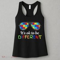 It's Ok To Be Different Sunglasses Be Kind Autism Aware Women's Tank Top thumb 3