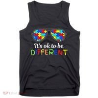 It's Ok To Be Different Sunglasses Be Kind Autism Aware Tank Top thumb 0