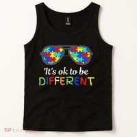 It's Ok To Be Different Sunglasses Be Kind Autism Aware Tank Top thumb 2