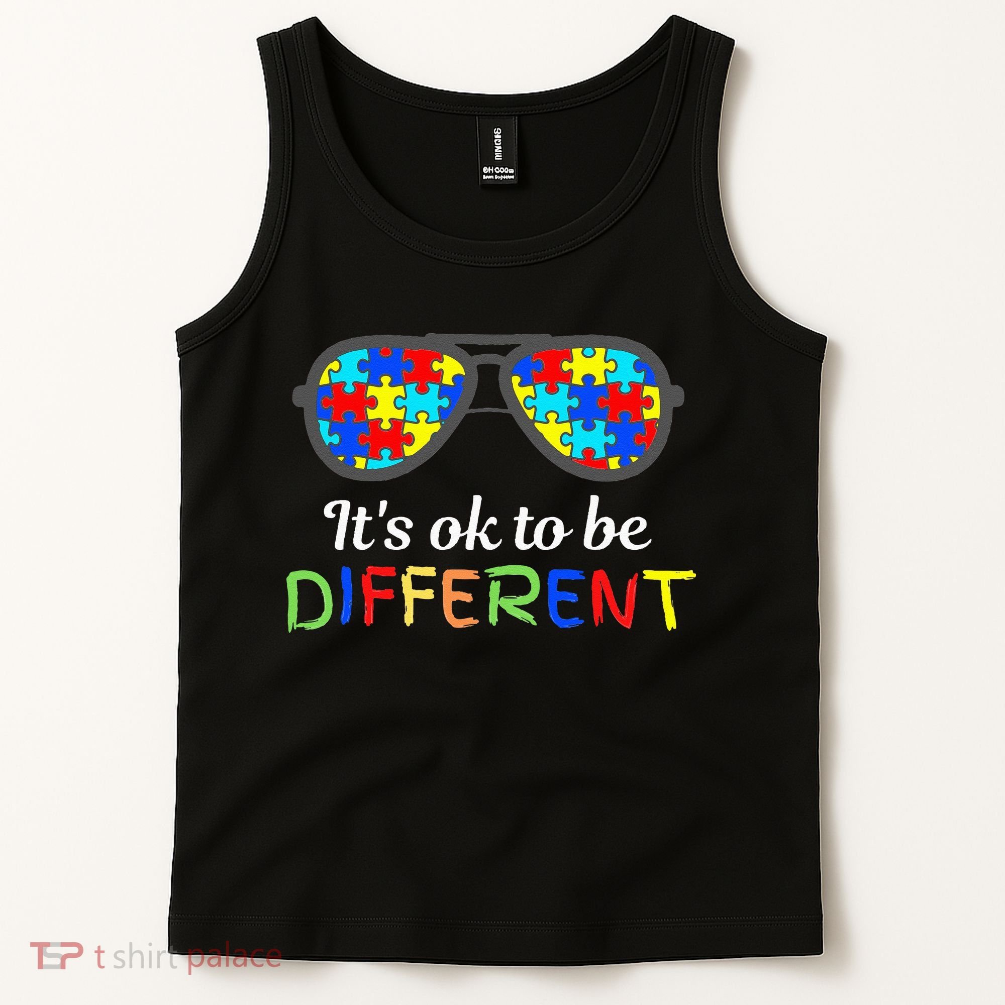 It's Ok To Be Different Sunglasses Be Kind Autism Aware Tank Top