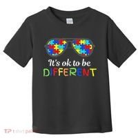 It's Ok To Be Different Sunglasses Be Kind Autism Aware Toddler T-Shirt thumb 0