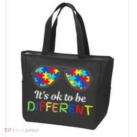 It's Ok To Be Different Sunglasses Be Kind Autism Aware Tote Bag thumb 3