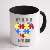 Its Ok To Be Different Autism Awareness Coffee Mug thumb 1